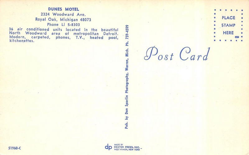 Drake Motel (Dunes Motel) - Postcard (newer photo)